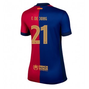 Barcelona Frenkie de Jong #21 Dámské Domácí Dres 2024-25 Krátký Rukáv